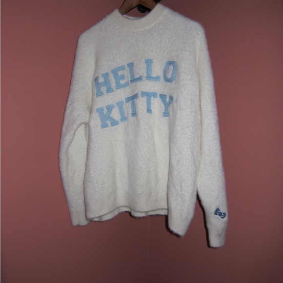 Hello Kitty Sweaters - Soft & Fuzzy Hello Kitty Sweater with Blue Accents